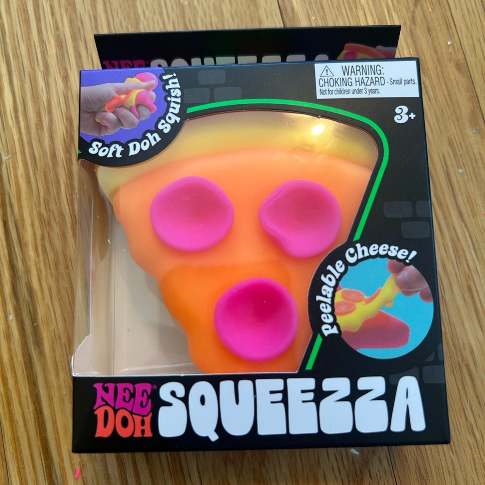 Squeeza Soft Doh Squish Pizza Toy - Orange & Pink